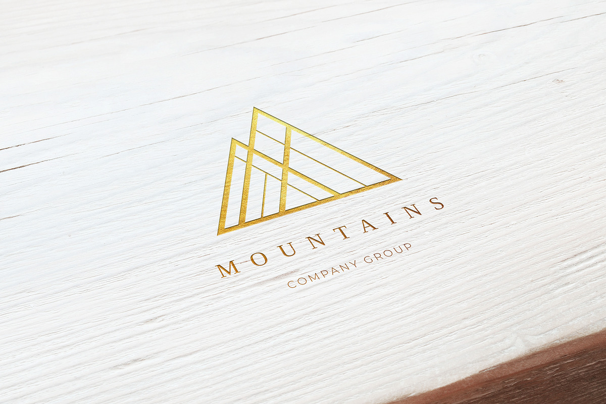 Mountains. Linear geometric logo, a Branding & Logo Template by le-genda (Photo 12 of 14)