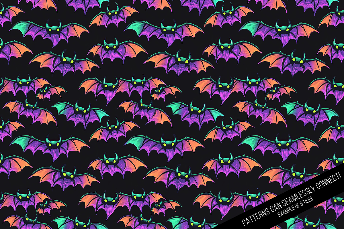 Neon Halloween Digital Paper, a Pattern Graphic by Chromolume Studio (Photo 27 of 28)