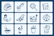 Animated Chores Doodle Icon Set, an Outline Icon by Vectors Market (Thumbnail 4 of 5)