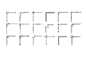 Simple geometric line corners, an Illustration by winwin.art