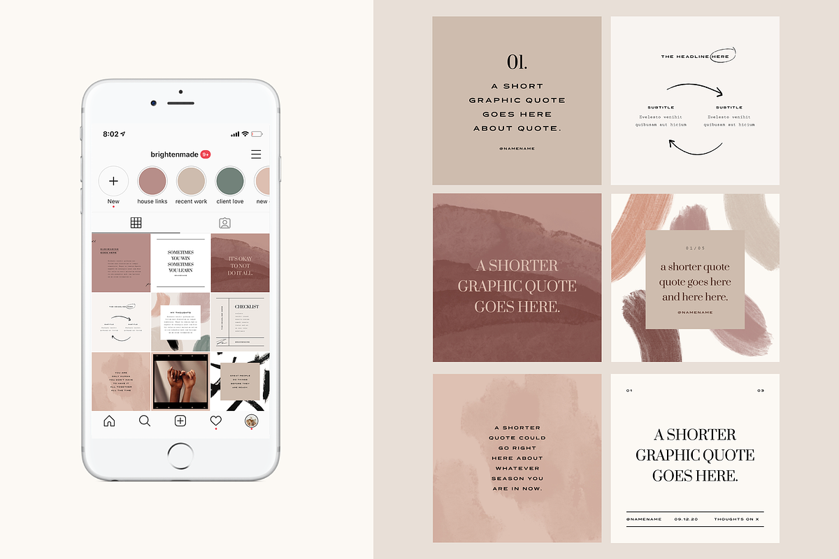 Modern Art Instagram Post Template, a Social Media Template by Brighten Made (Photo 3 of 4)