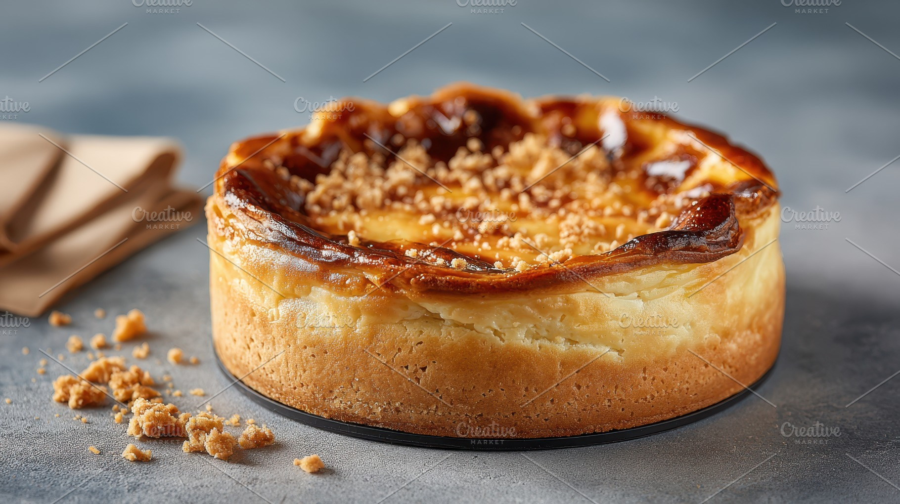 Delicious Cheesecake with Crumbled Topping, a Food & Drink Photo by AlyaAnd