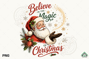 Believe in the Magic of Christmas, a Seasonal Illustration by Craft Nest