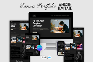 Canva Portfolio Website Template, a Websites & App Template by Snapybiz