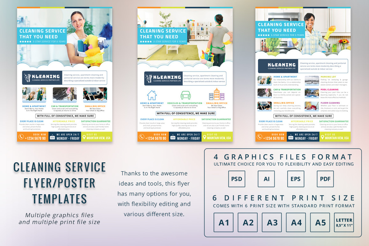 Cleaning Service Flyer, a Flyer Template by Affantjie Photowork (Photo 2 of 5)