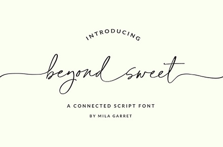 BeyondSweet Handwritten Wedding Font, a Script Font by Mila Garret