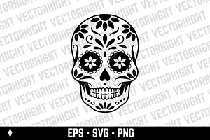 Illustration of mexican sugar skull., a Person Illustration by Vectorhight