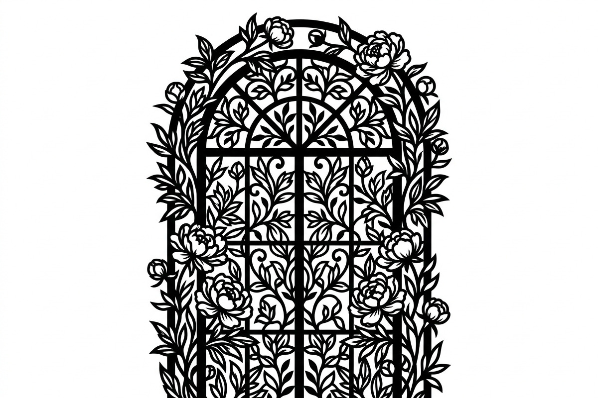 50 Floral French Window Ornament, a Decorative Illustration by Amazin_art (Photo 4 of 29)