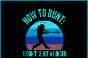 Sports Funny Bunt Dinger SVG PNG, an Object Graphic by Creativeusart (Thumbnail 2 of 4)