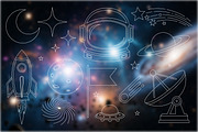 Outline Drawings of Space, an Object Illustration by Saba Vector (Thumbnail 3 of 3)
