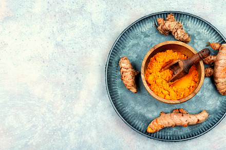 Turmeric root and turmeric powder, a Food & Drink Photo by MLunov MLunov