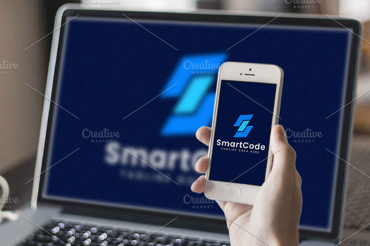 S letter Coding logo design template, a Branding & Logo Template by Amadul11 (Photo 4 of 4)