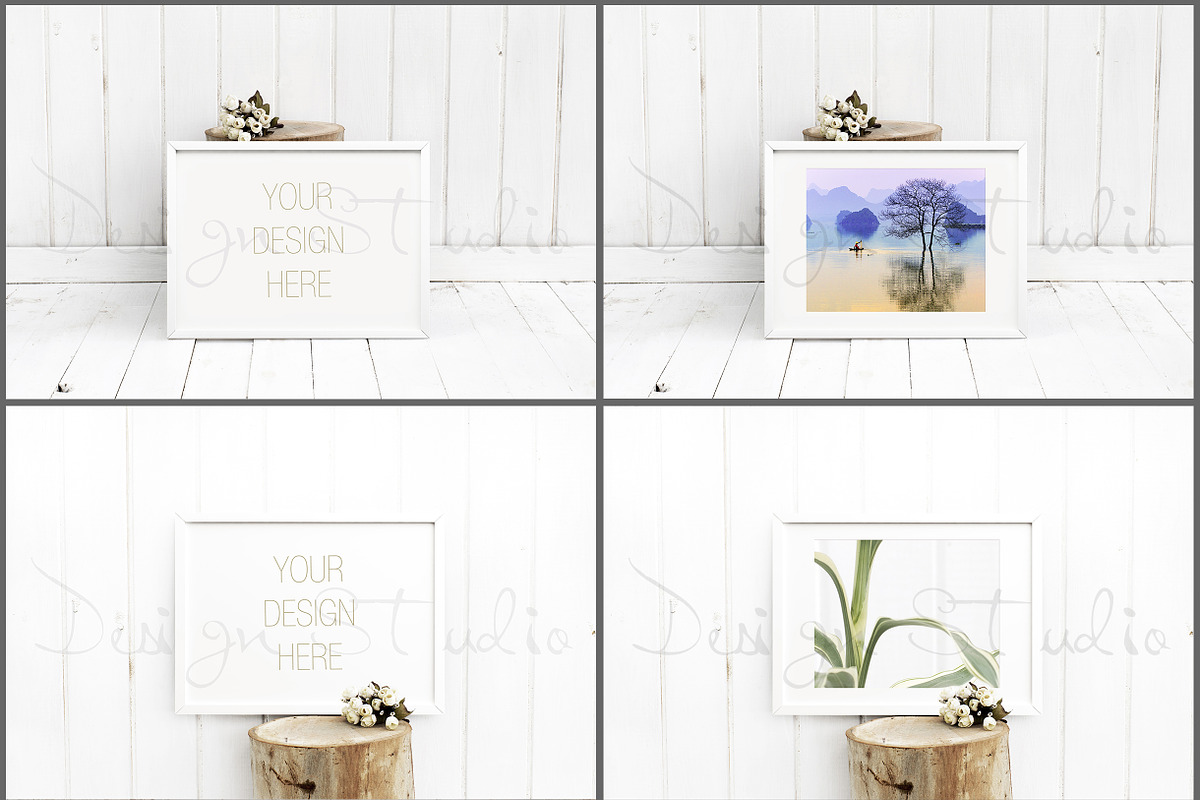 Frame Mockups Bundle, White Concept, a Print Template by HisariDS Mockup Design (Photo 2 of 16)