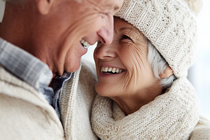Happy senior couple in warm winter, a Person Photo by MistyDay
