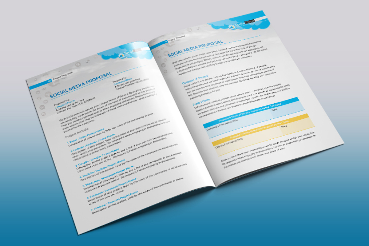 Social Media Project Proposal, a Brochure Template by ContestDesign (Photo 7 of 11)