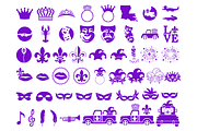 51 Mardi Gras Digital Stencil., an Object Graphic by Doodle Cloud Studio (Thumbnail 2 of 2)