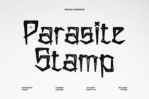 CS Parasite Stamp, a Sans Serif Font by Craft Supply Co.