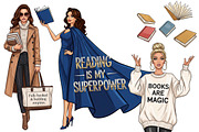 Bookish Era Fashion Illustrations, a Person Illustration by Tanya Kart (Thumbnail 8 of 8)