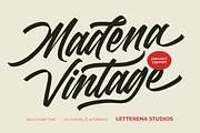 Madena Vintage Bold Script Font, a Script Font by Letterena Studios Script (Thumbnail 1 of 20)