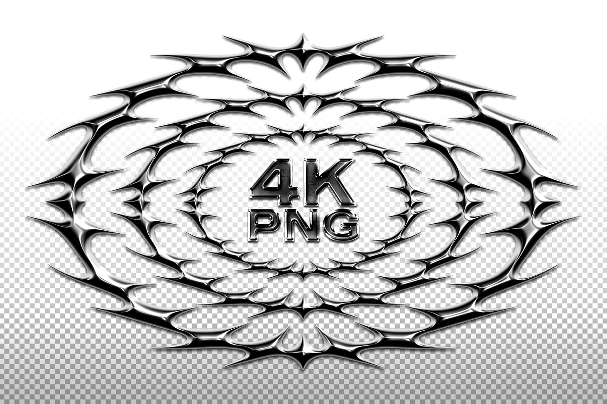 Chrome Tribal Borders and Shapes, an Object Graphic by BonkiStudio (Photo 3 of 9)