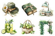 Green Summer Cottagecore Clipart, an Illustration by Dream Creation (Thumbnail 2 of 6)