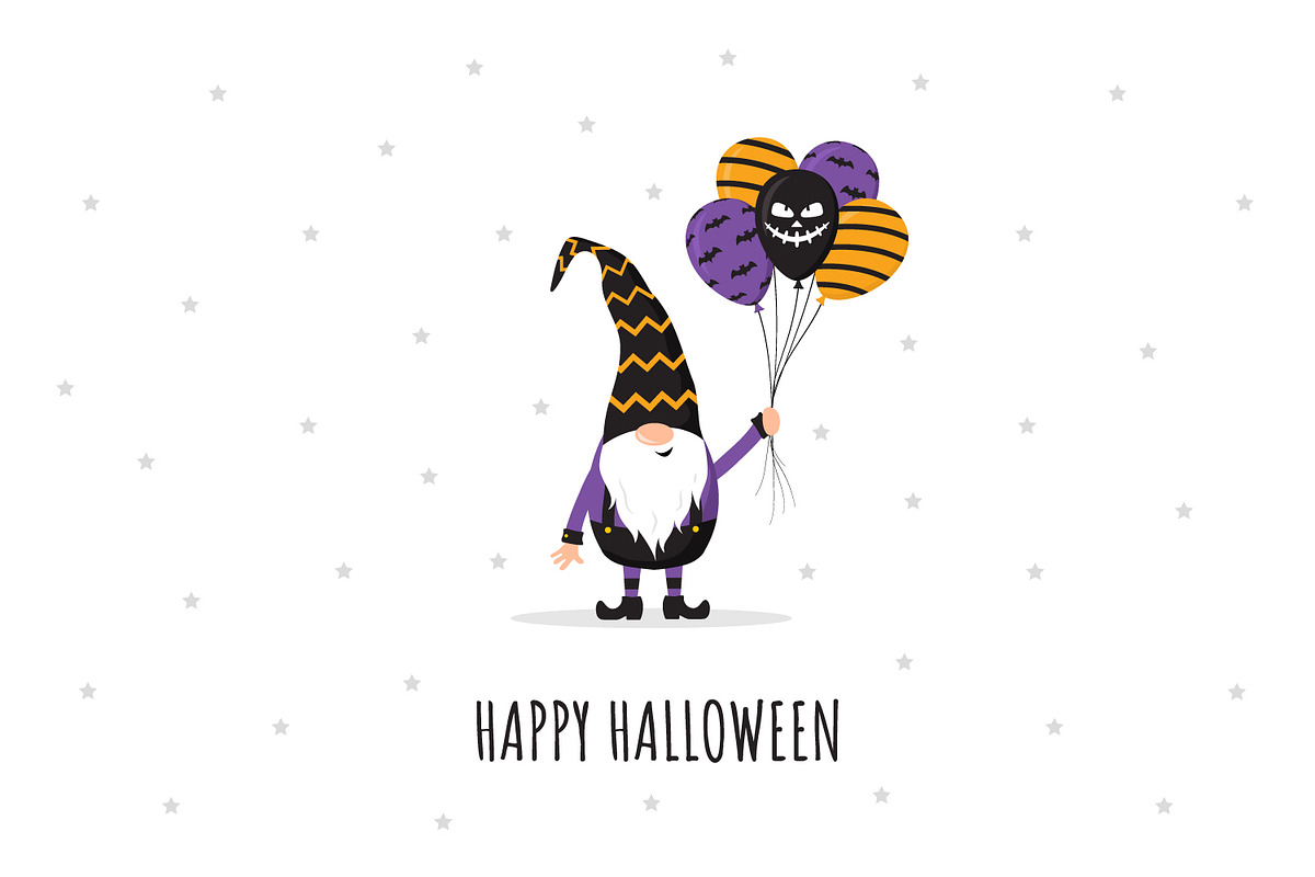 Halloween gnomes clipart, an Illustration by KeronnArt (Photo 6 of 6)
