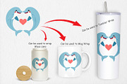 Clipart Love Dolphin, a Graphic by Artnoy (Thumbnail 4 of 5)
