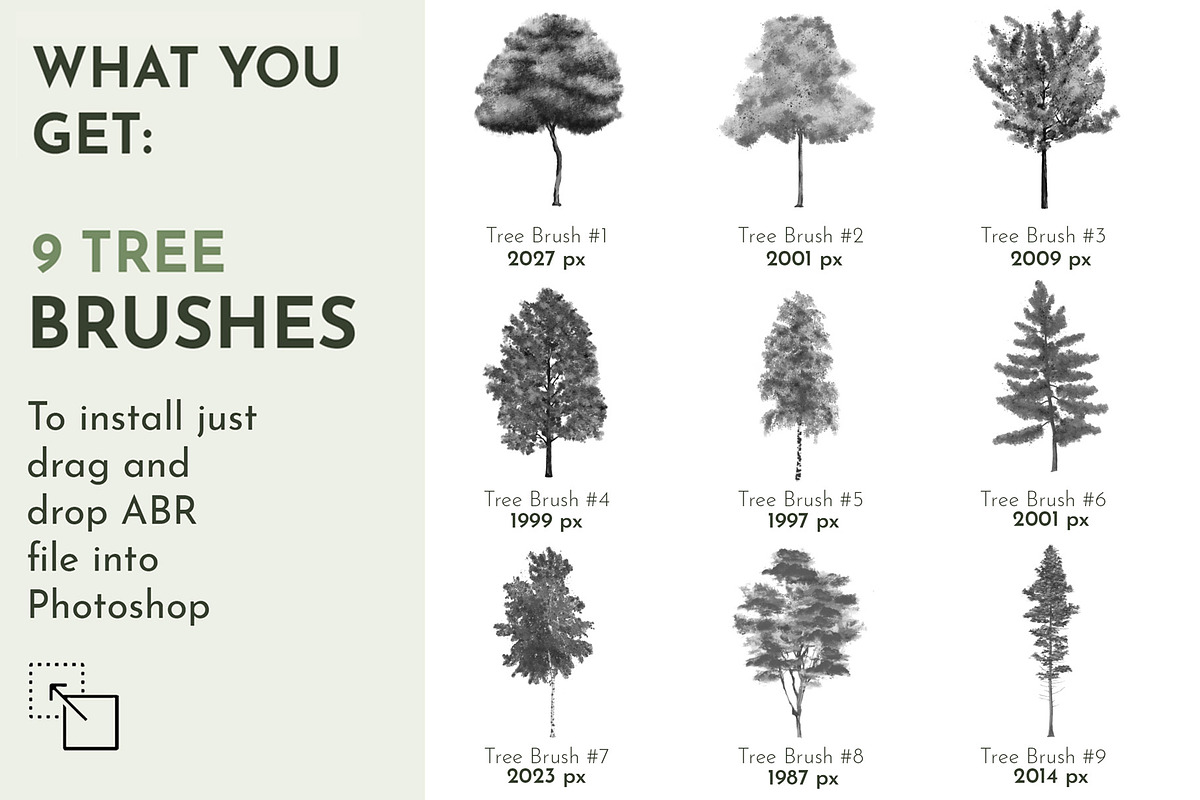 Photoshop Brush Set ABSTRACT TREE, a Brush Add-On by archibicc (Photo 3 of 5)