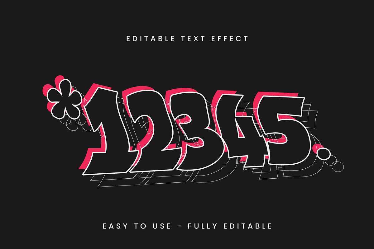 Distorted Motion Layered Text Effect preview 2
