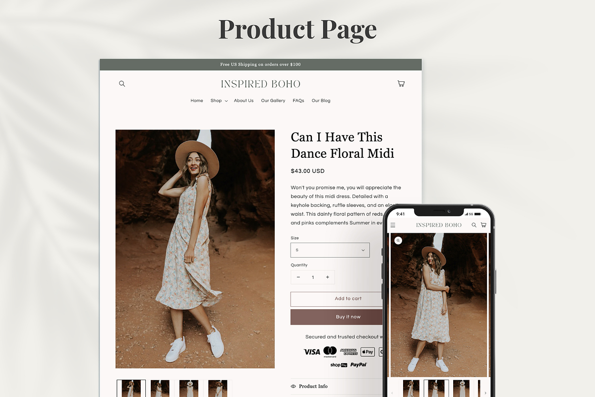 Boho - Boutique Shopify Theme, a Templates & Theme by InspiredTheme (Photo 2 of 8)