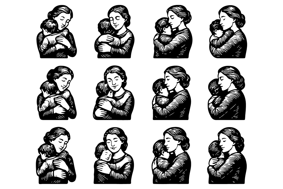 Mother and Child Embrace, an Object Graphic by RT Studio (Photo 2 of 4)