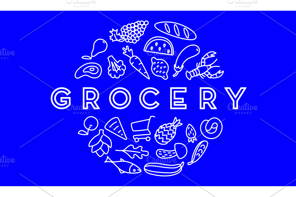 Healthy fresh food local symbol, a Food Illustration by Foxys Graphic