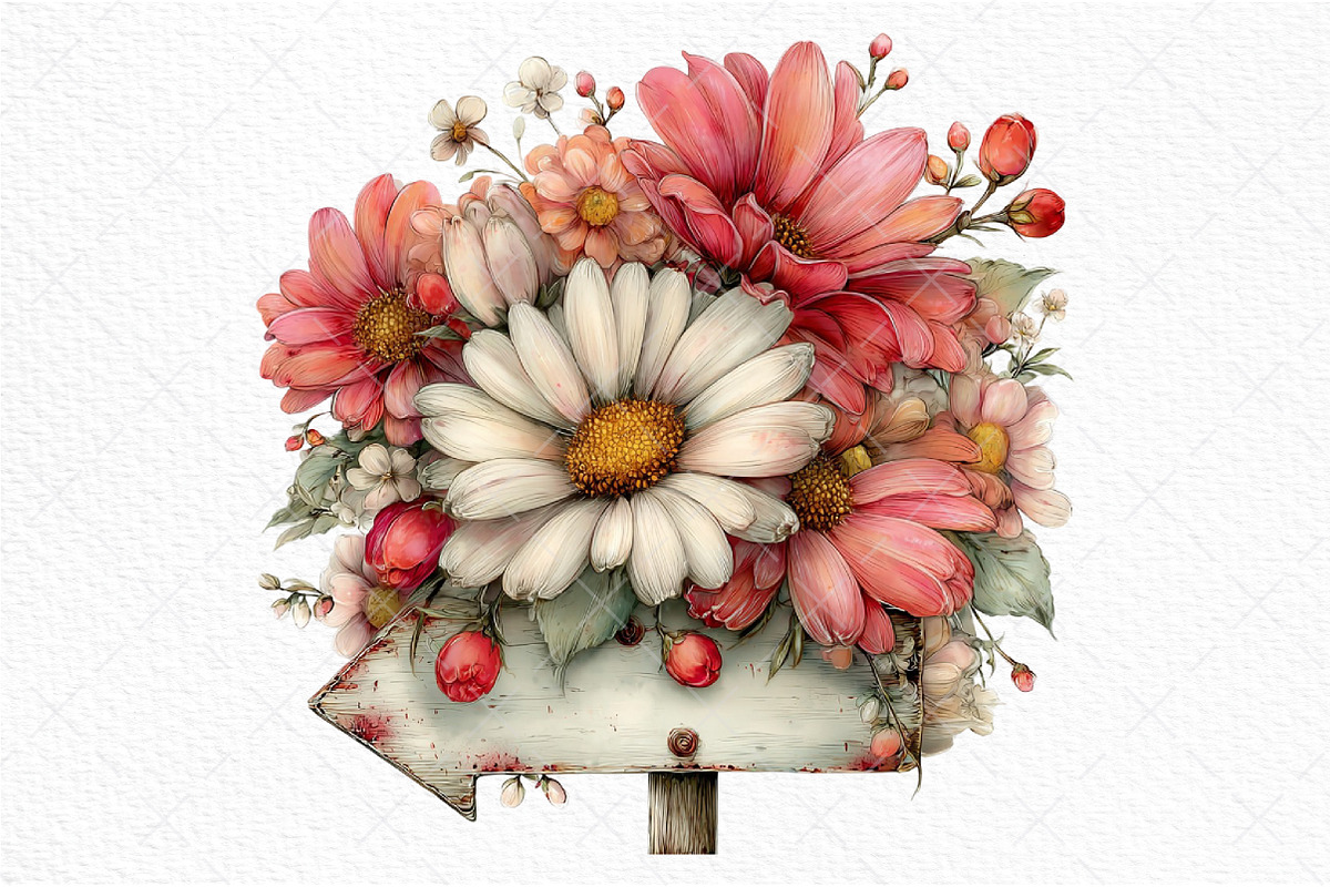 Whimsical Spring Signpost Clipart, an Illustration by Craft Nest (Photo 9 of 11)