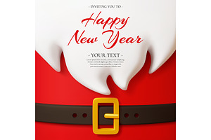 New year party flyer invitation with, an Illustration by Buch&Bee