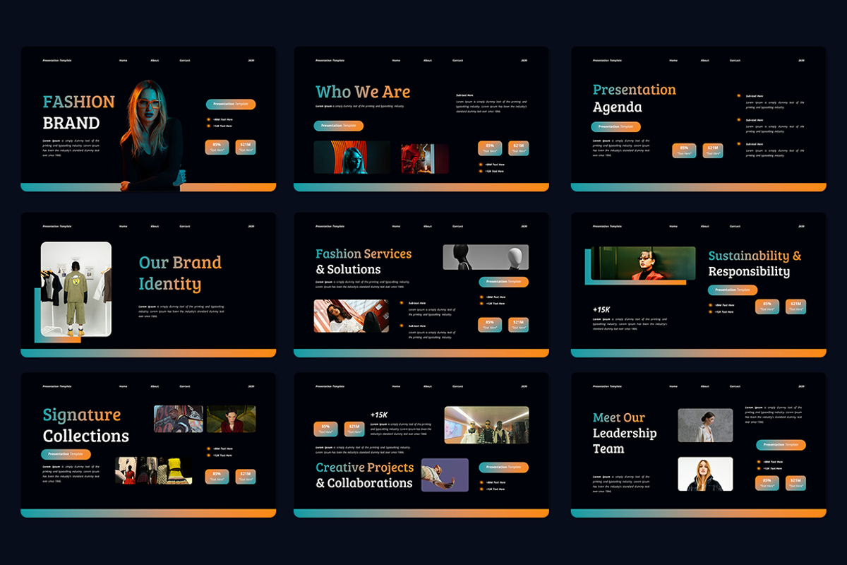 Fashion Brand - Keynote Template, a Presentation Template by QR Design Studio (Photo 2 of 3)
