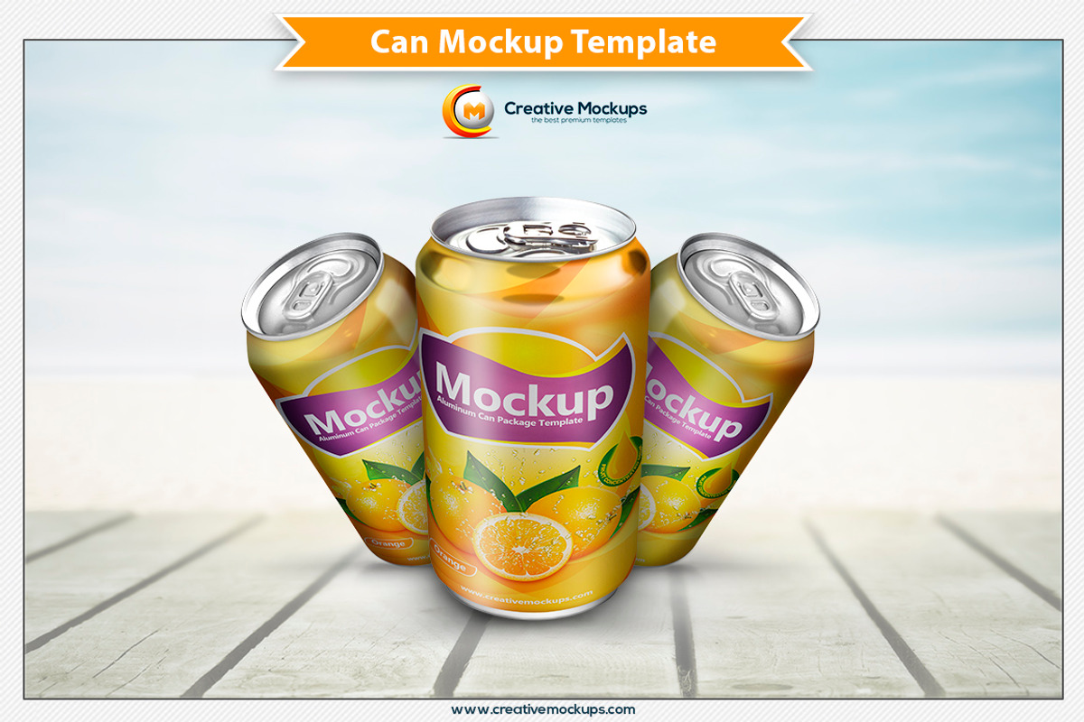 Can Mockup Template, a Packaging Mockup by Plus Media (Photo 1 of 4)