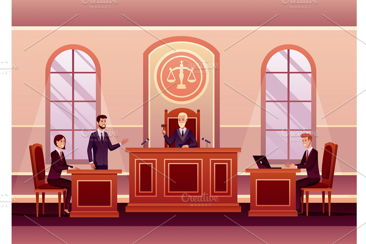 Court judgment, law justice, an Object Illustration by Things for designers