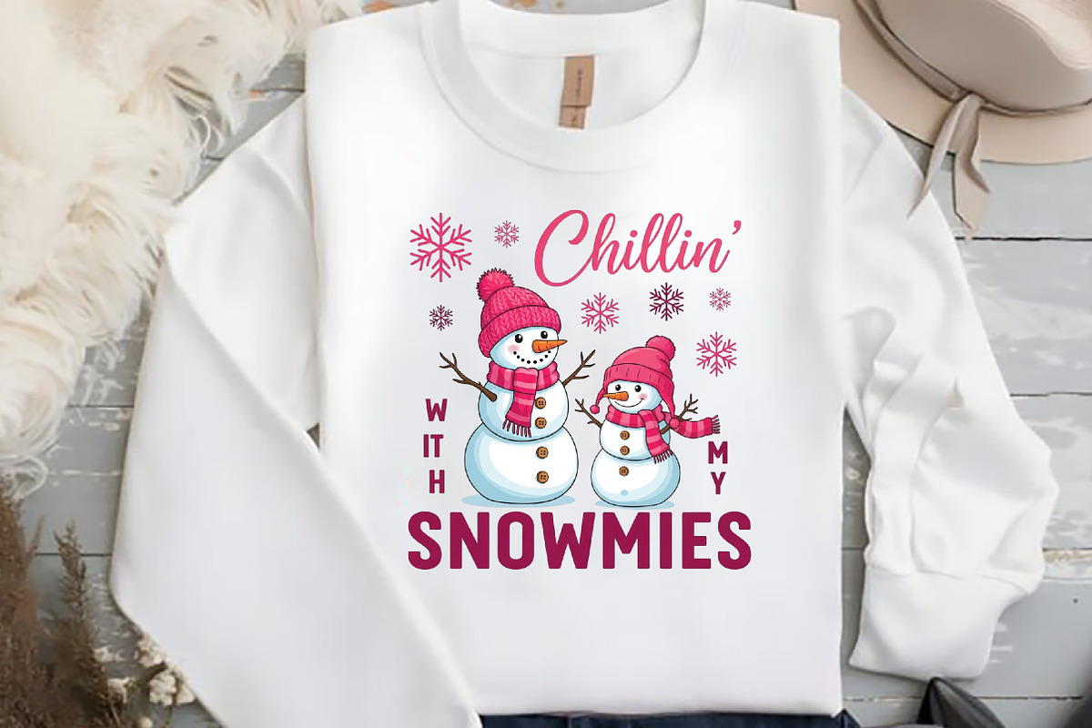Chillin Snowmies PNG, an Illustration by Black Bird Studio (Photo 2 of 4)