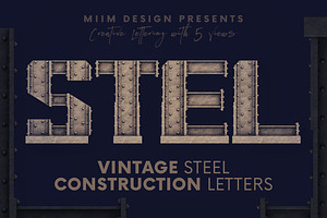 Vintage Steel - 3D Lettering