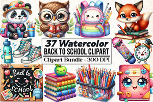 Back to School Sublimation Clipart, an Illustration by DreamCafeArt