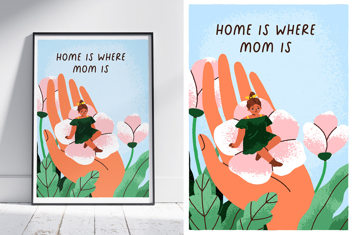 Happy Mother day greeting cards set, a Background Graphic by Good Studio (Photo 2 of 6)