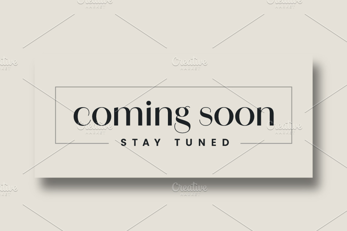 Clean And Minimal Coming Soon Sign, a Background Graphic by Black White Mouse Design (Photo 3 of 3)