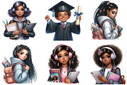 Black Kids Back to School - Clipart, an Illustration by DreamArtGraphic (Thumbnail 2 of 3)