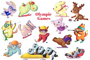 Olympic Games, animal sportsmen, an Animal Illustration by fiolika (Thumbnail 1 of 14)