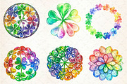Rainbow Shamrock Circles Clipart, an Illustration by Dream Creation (Thumbnail 6 of 6)