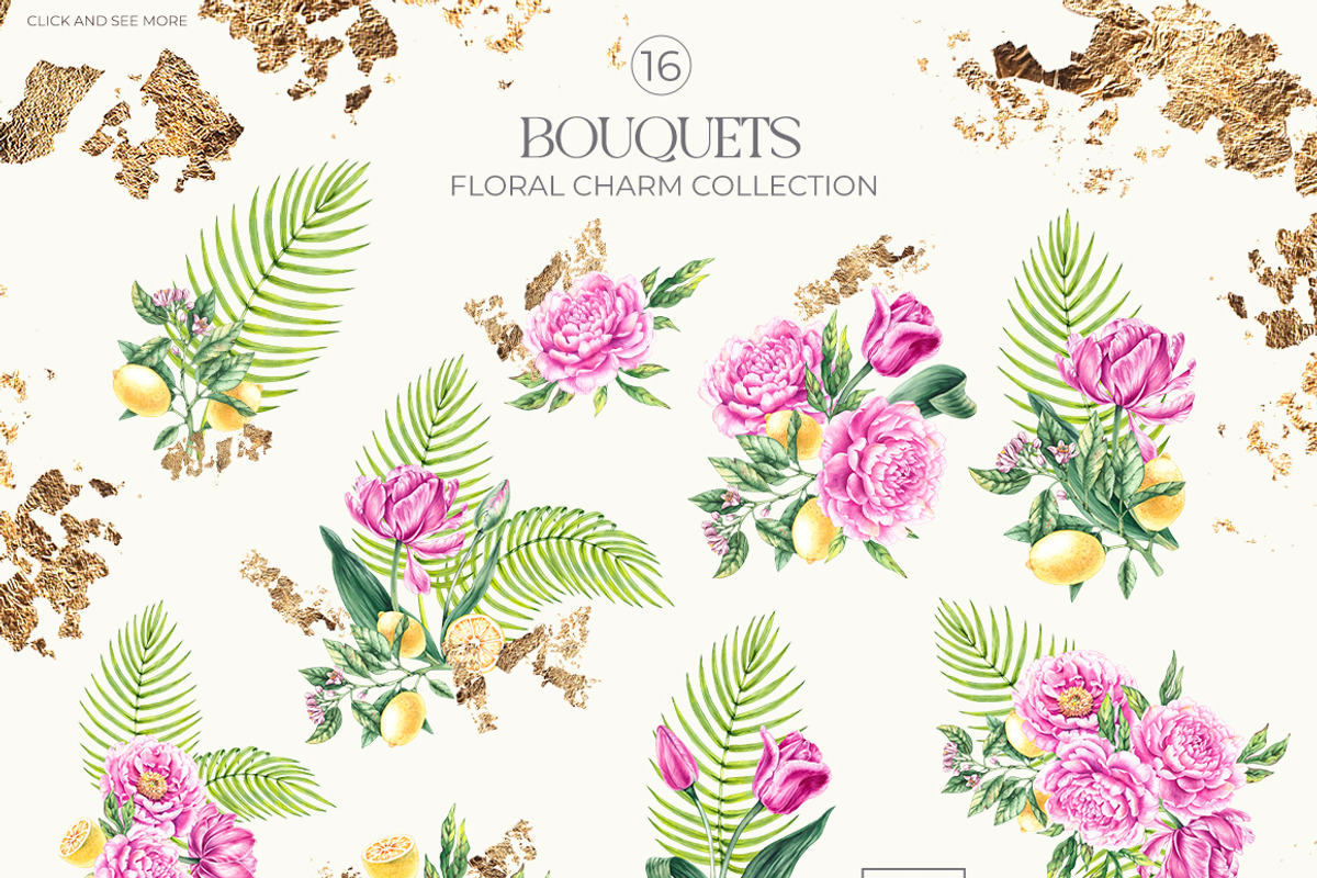 Floral Charm Botanical Watercolor, a Decorative Illustration by SashaKondr (Photo 8 of 16)