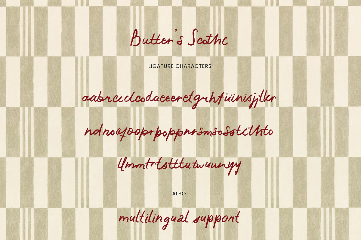 Butter's Scothc Natural Handwritten, a Handwritten Font by Pinakiaa Studios (Photo 10 of 14)
