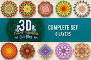 10 - 3D Flower Mandalas Collection, an Object Graphic by Arshad Ali (Thumbnail 4 of 18)