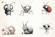 Whimsical Insect Clipart Set, an Illustration by DreamCafeArt (Thumbnail 5 of 7)