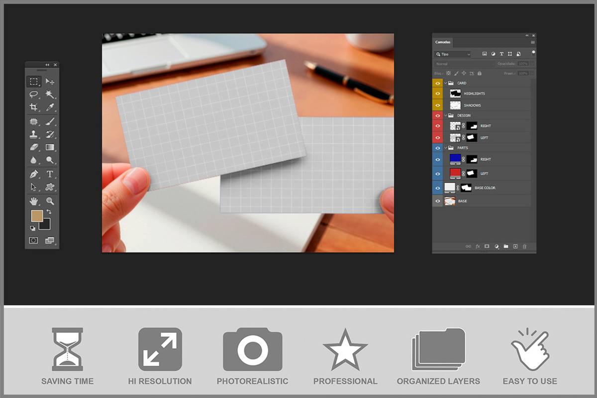 Business Contact Card PSD, a Product Mockup by Bruno's Shop (Photo 2 of 3)